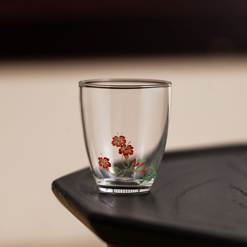 Hand-Painted Glass Teacups Set of 2 – 60ml Collectible Borosilicate Teaware