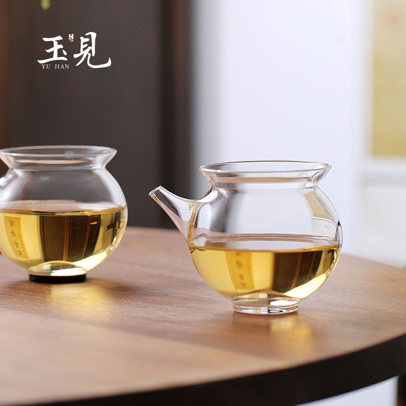 Handcrafted Glass Gongdao Cup – Spring Bird Fairness Pitcher 180ml