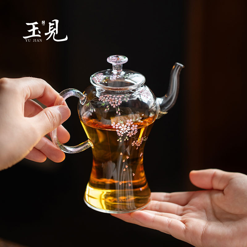 Hand-Painted Glass Teapot 220ml