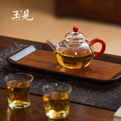 Handcrafted Borosilicate Glass Tea Pot 150ml – Chinese Style Fulu Design