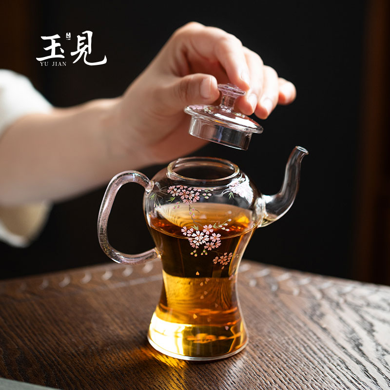 Hand-Painted Glass Teapot 220ml