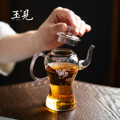Hand-Painted Glass Teapot 220ml