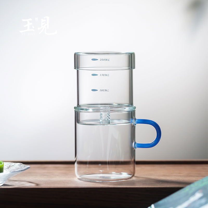 200ml Glass Tea Infuser Cup – Handcrafted Borosilicate Brewing Mug