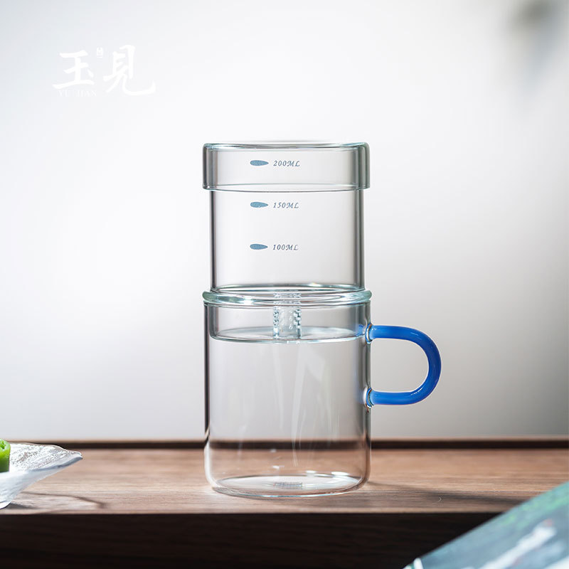 200ml Glass Tea Infuser Cup – Handcrafted Borosilicate Brewing Mug
