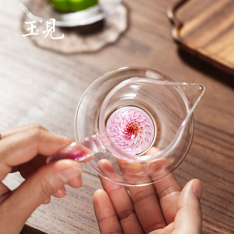 Elegant Borosilicate Tea Cup 240ml – Handcrafted, Floral Design Dual Color