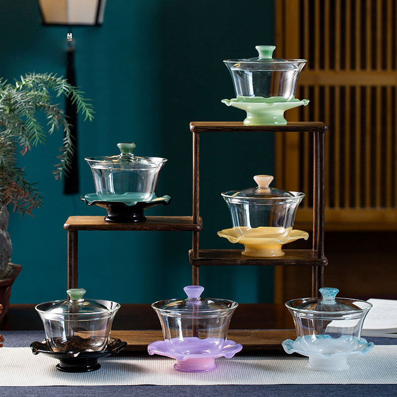 Handcrafted Borosilicate Glass Gaiwan Tea cup