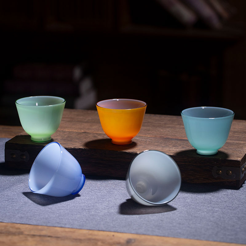 Handcrafted Glass Master Cup 90ml – Round Design