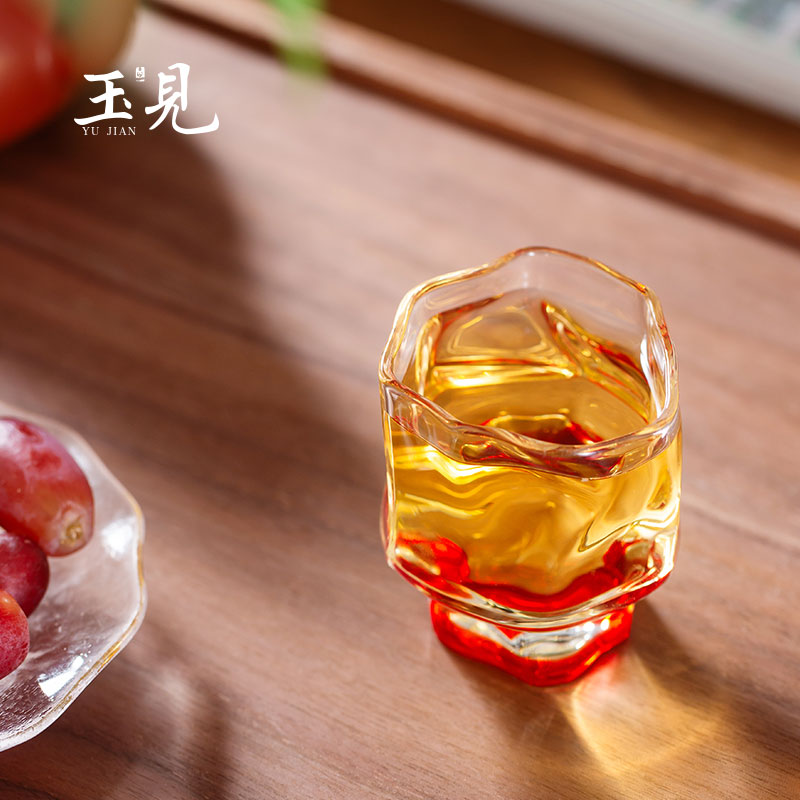 Handcrafted 60ml Glass Tea Cups – Set of 2, Elegant Borosilicate Tasting Cups