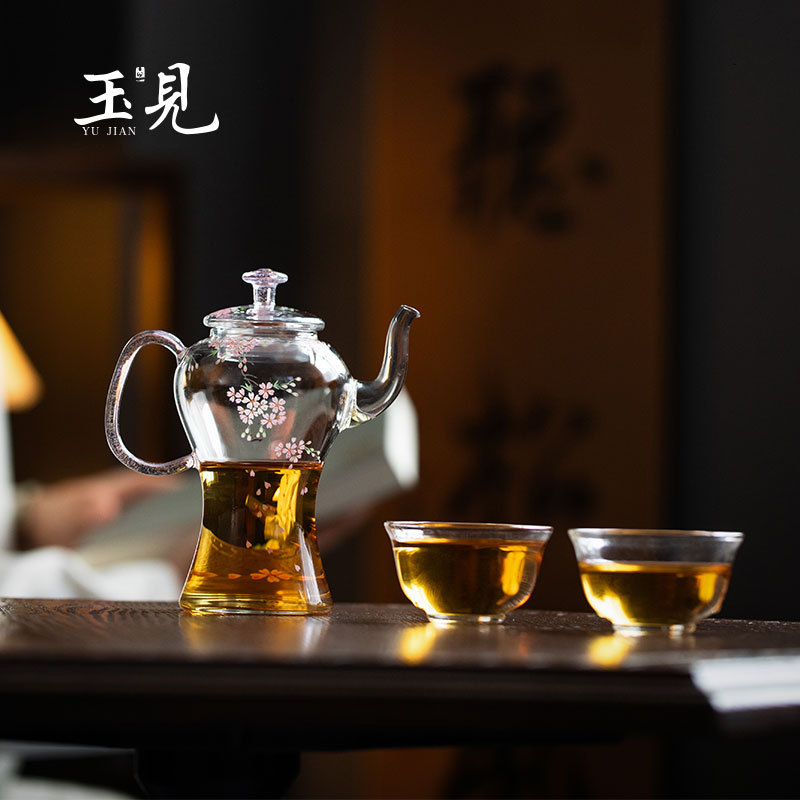 Hand-Painted Glass Teapot 220ml