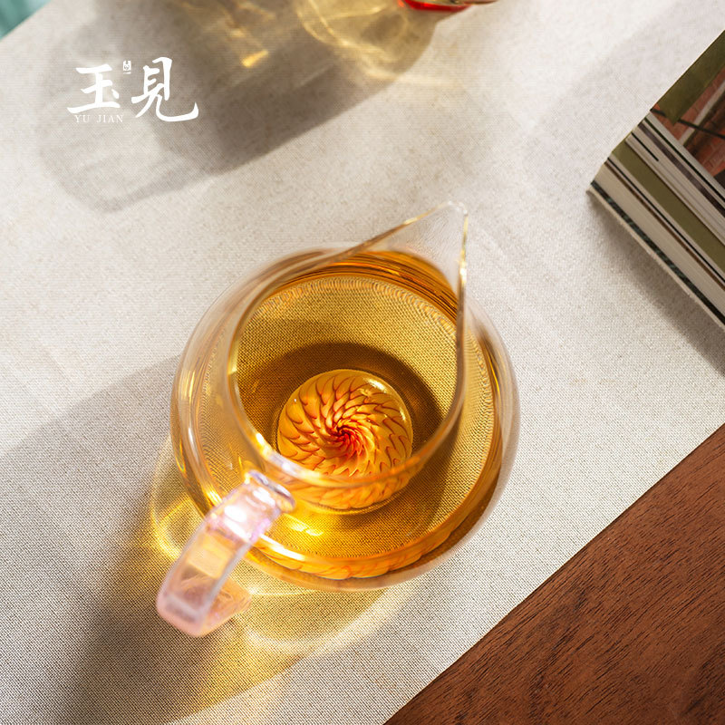 Elegant Borosilicate Tea Cup 240ml – Handcrafted, Floral Design Dual Color