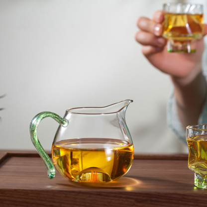 Elegant Borosilicate Tea Cup 240ml – Handcrafted, Floral Design Dual Color