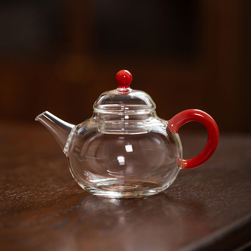 Handcrafted 150ml Borosilicate Glass Teapot – Chinese Fulu Design