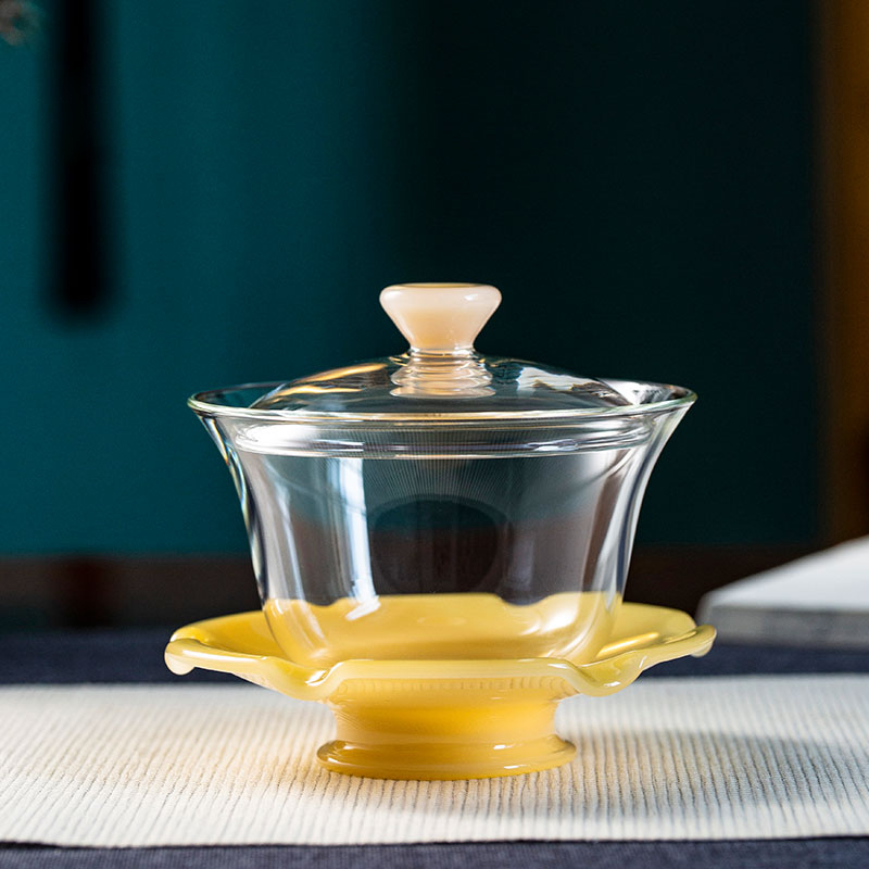 Handcrafted Borosilicate Glass Gaiwan Tea cup
