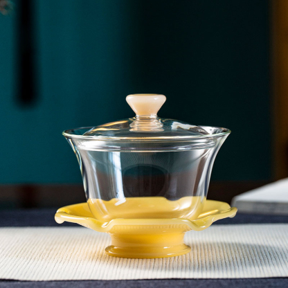 Handcrafted Borosilicate Glass Gaiwan Tea cup