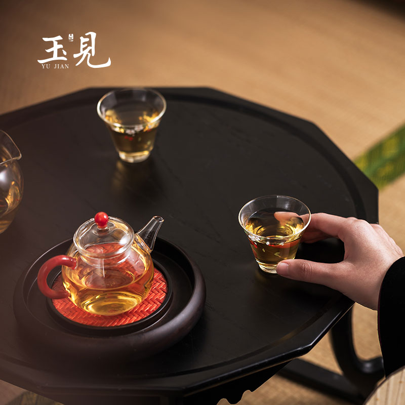 Hand-Painted 50ml Tea Cups 2pcs | Lychee, Cherry, Lotus Fish