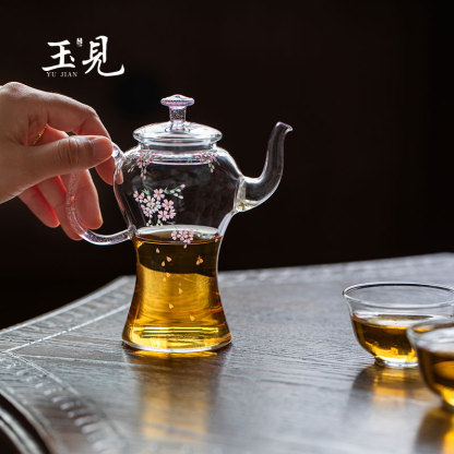 Hand-Painted Glass Teapot 220ml