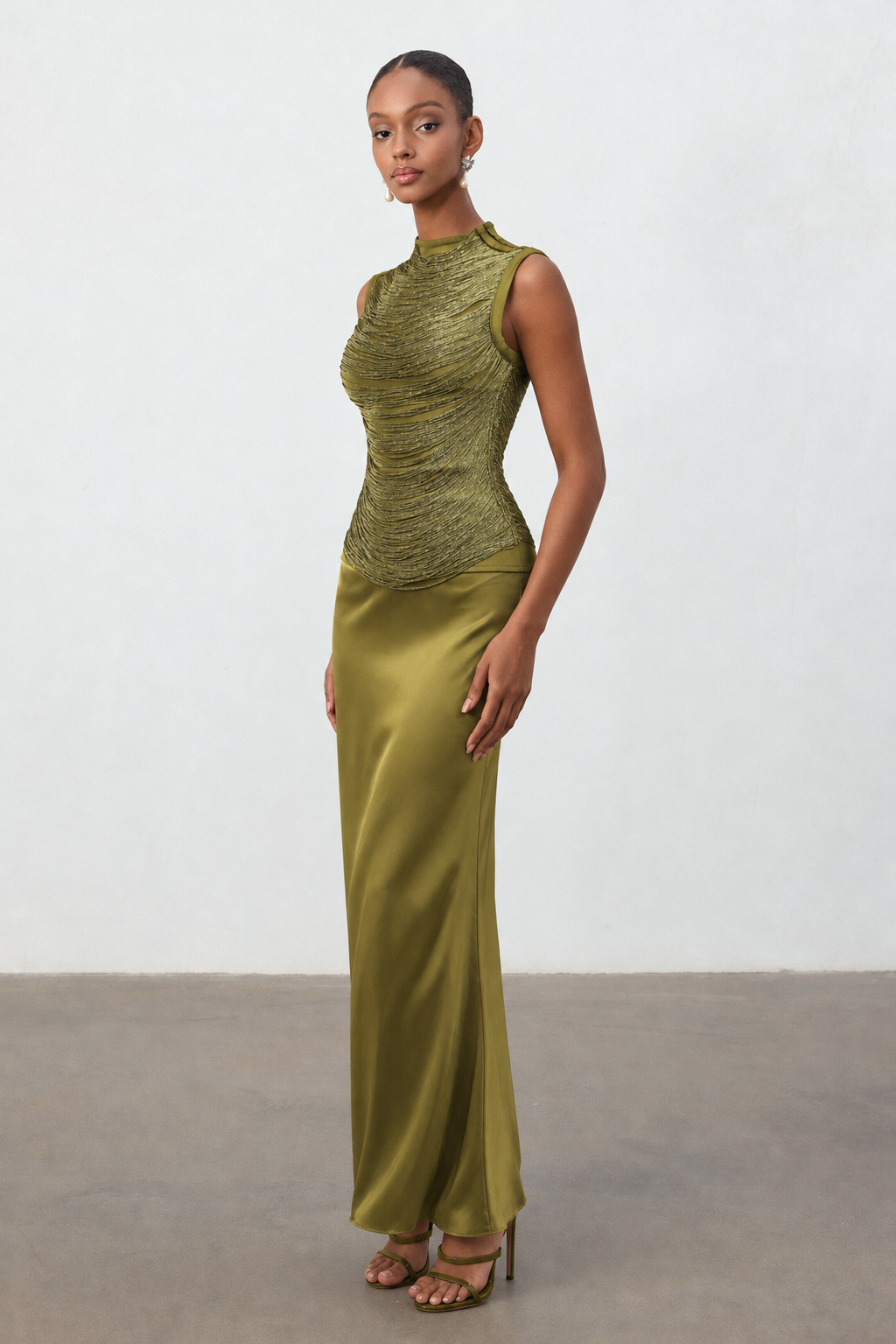 Siayh Sleeveless Tassels Bandage Maxi Two Piece Set