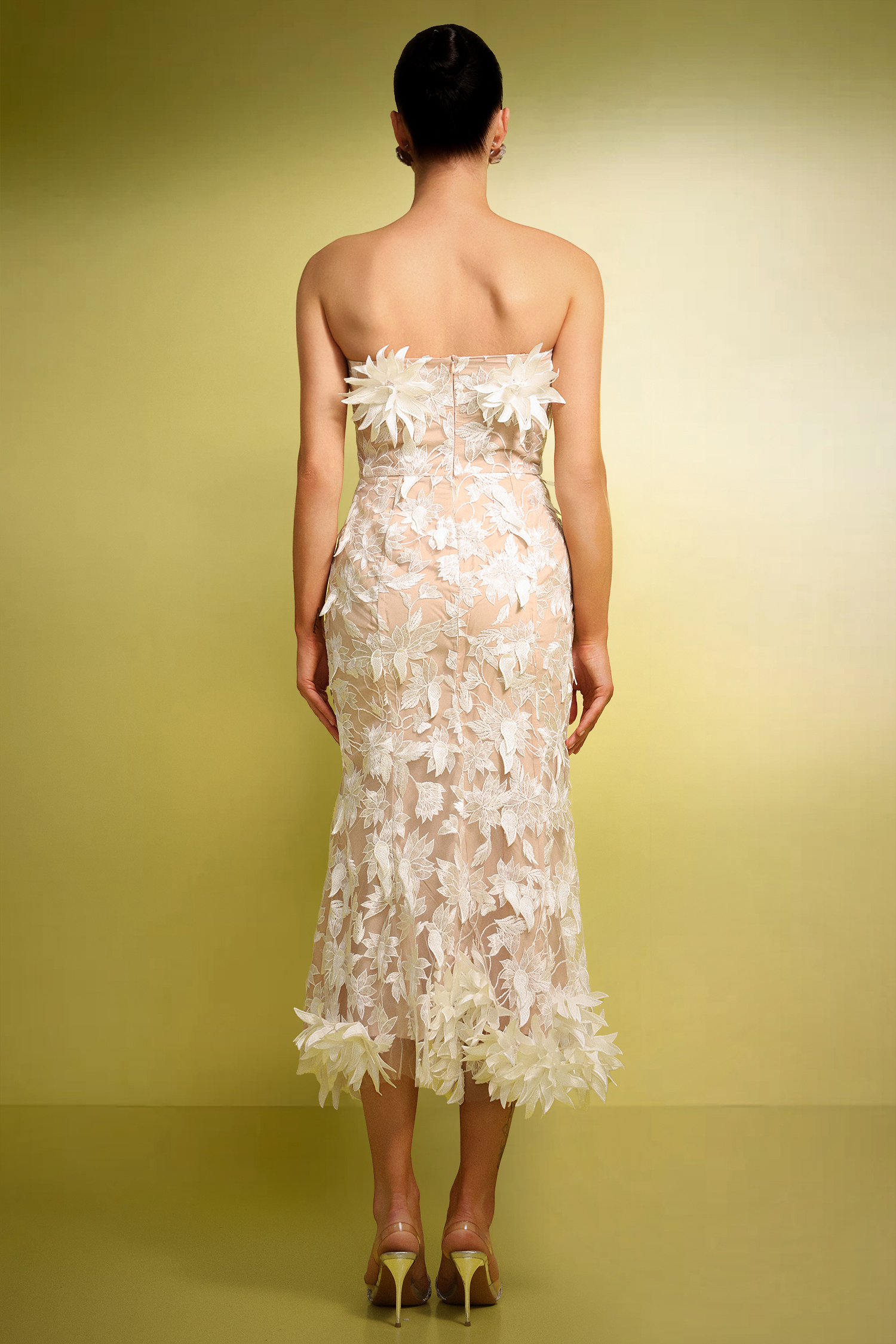 Kater Sleeveless Flowers Lace Maxi Dress