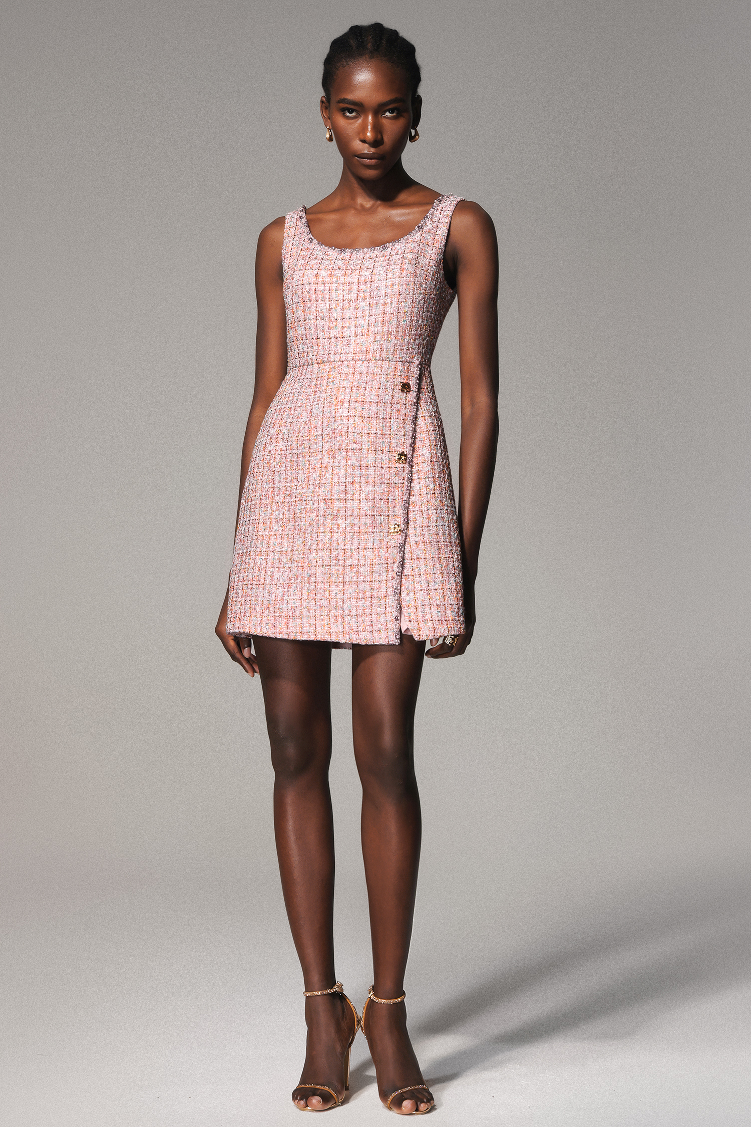 Lumo Sleeveless Diamond Slit Mini Dress