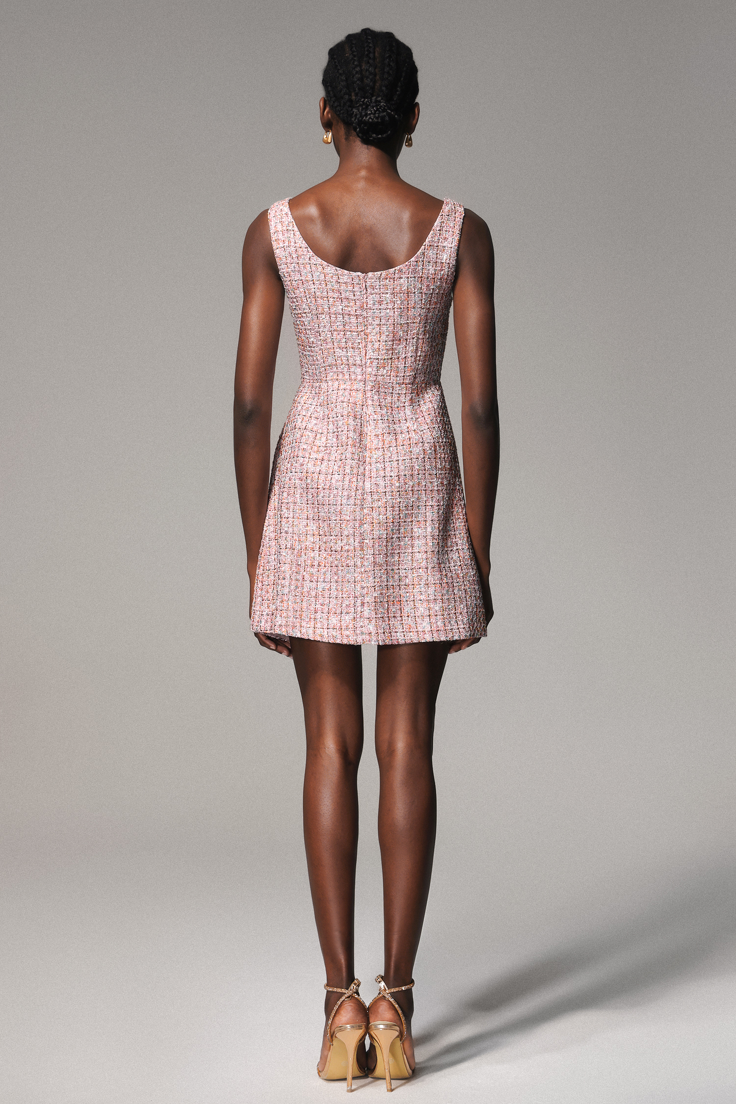Lumo Sleeveless Diamond Slit Mini Dress