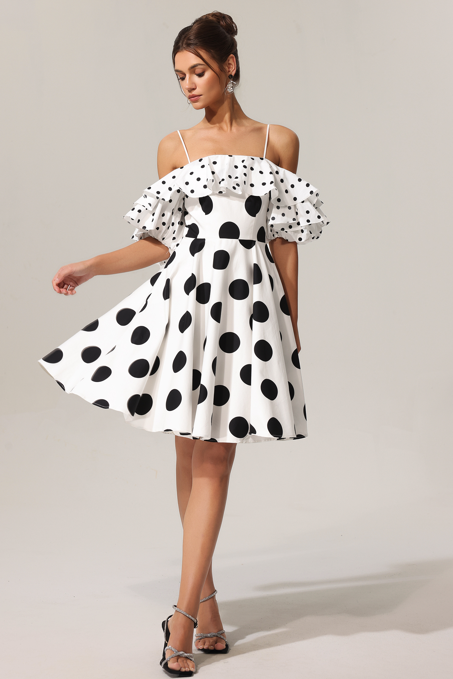 Dolcie Wave Point Flounce Mini Dress