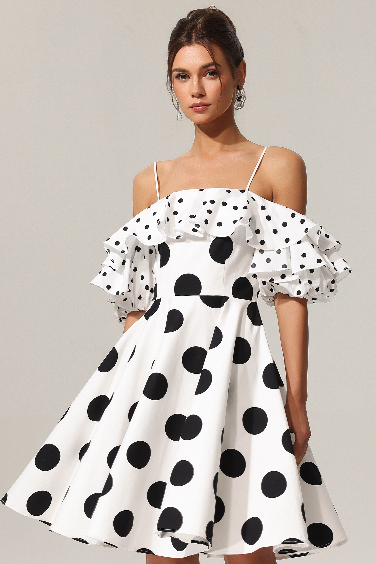 Dolcie Wave Point Flounce Mini Dress