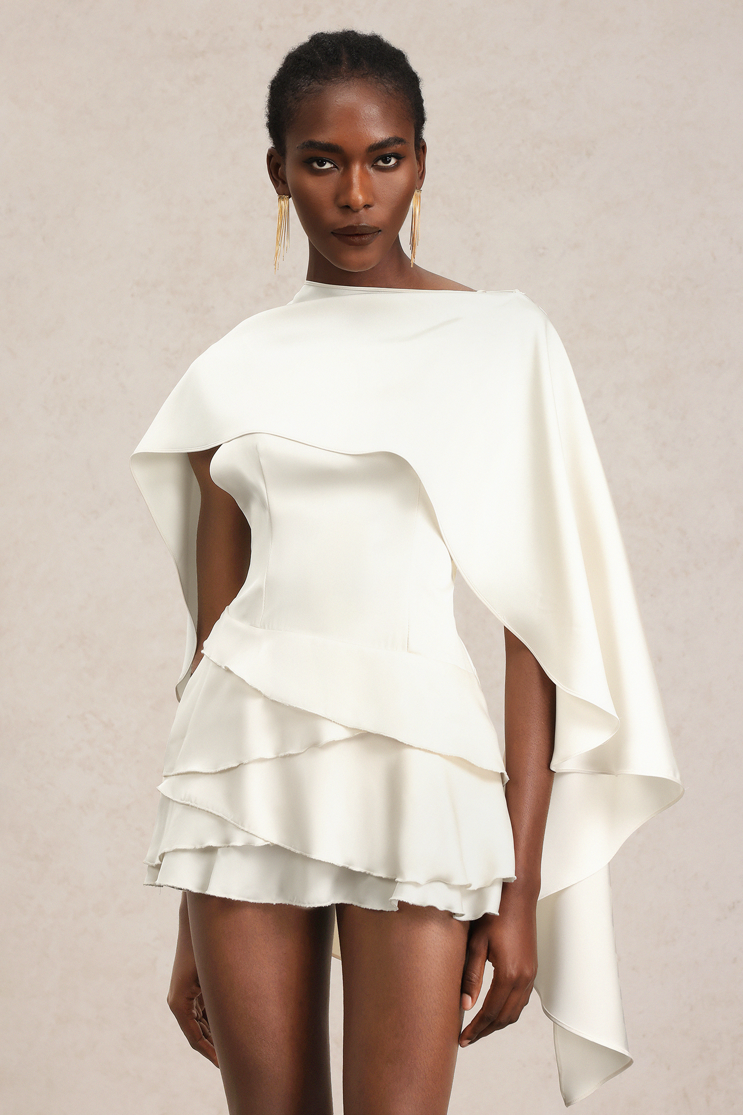 Susan Backless Sleeveless Layered Mini Dress