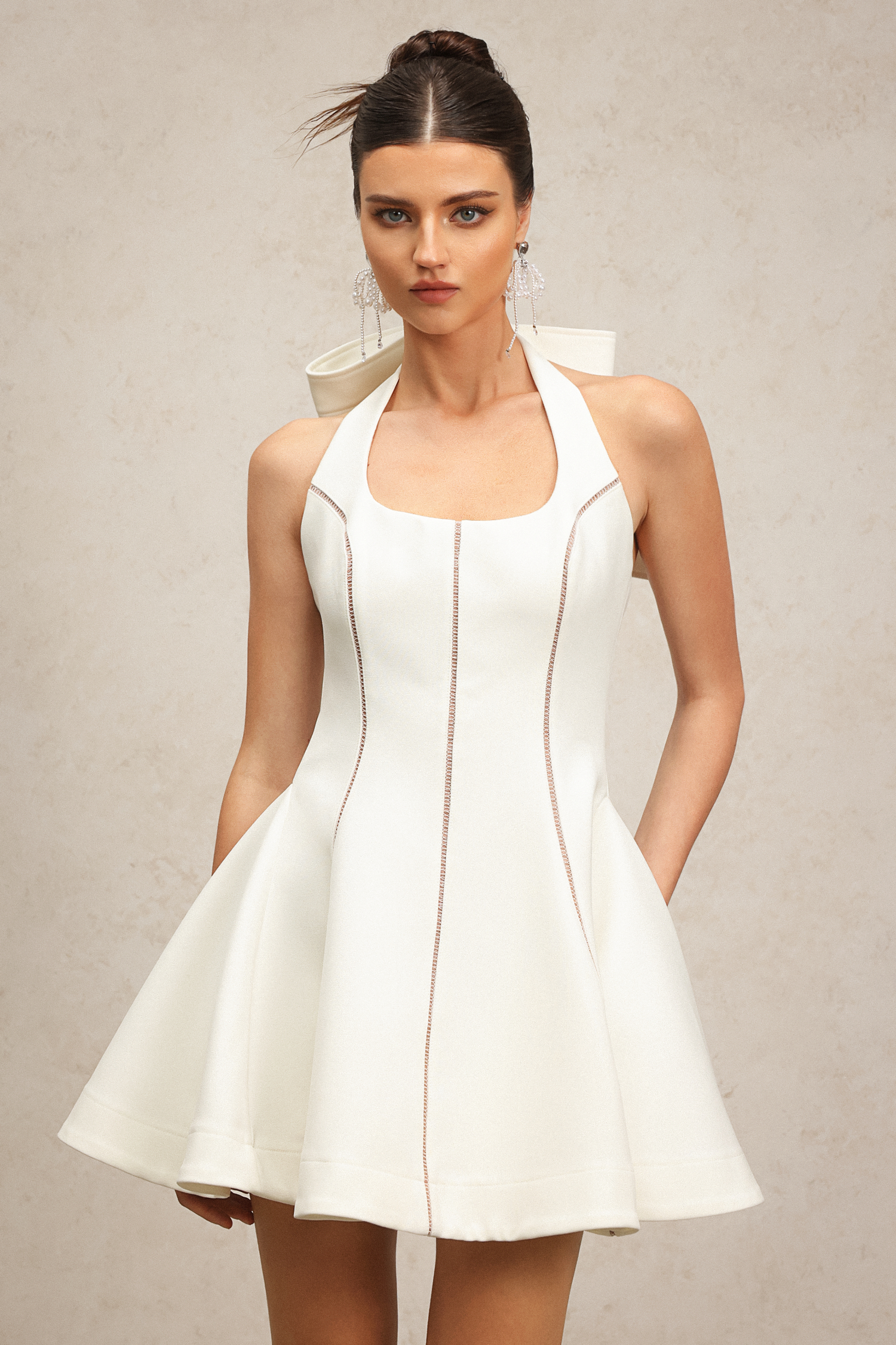 Lila Halter Sleeveless Mini Dress