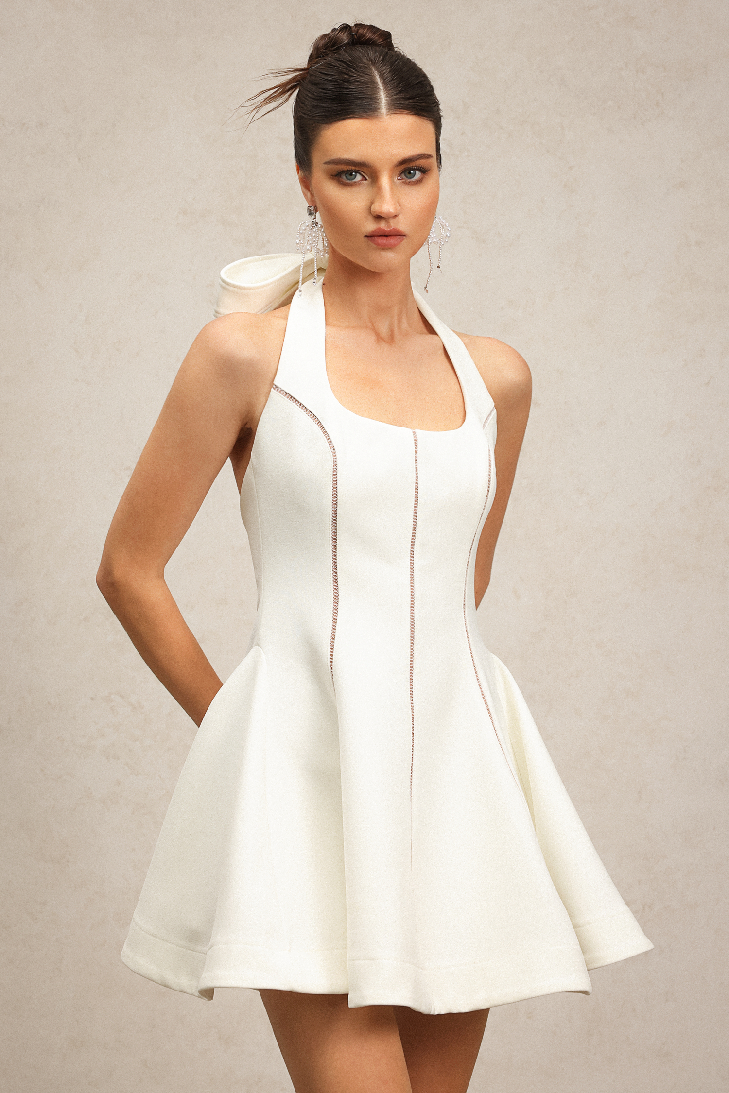 Lila Halter Sleeveless Mini Dress