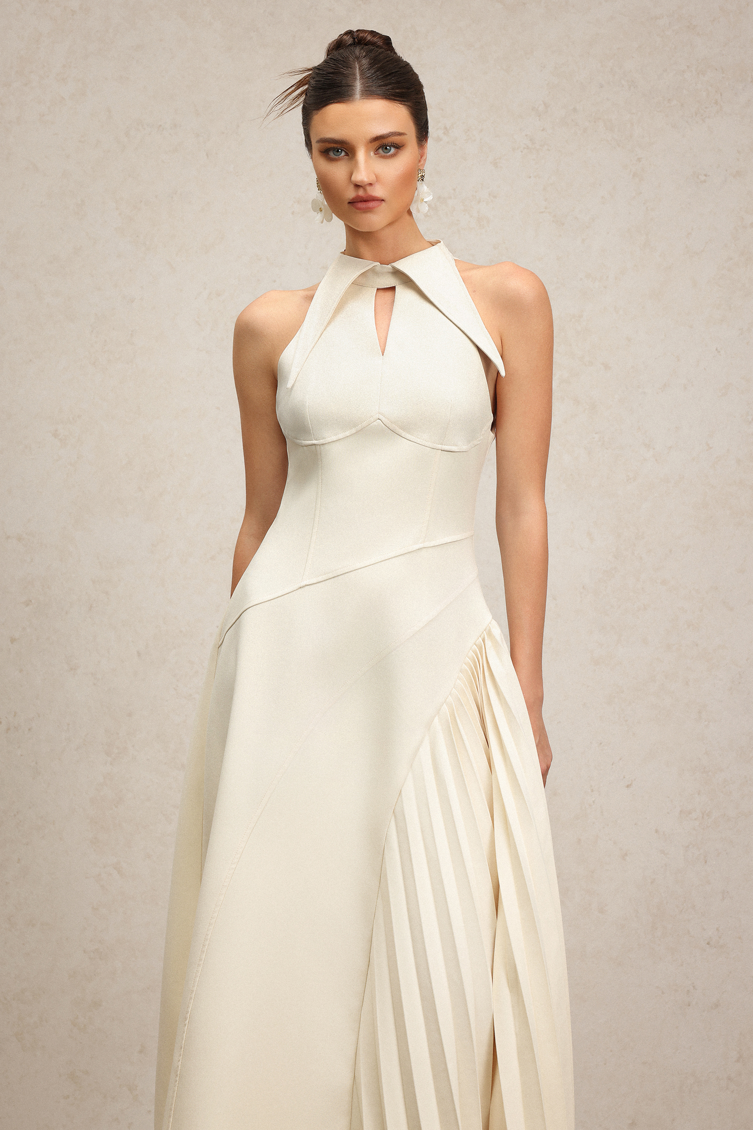 Paul Sleeveless Folds Maxi Dress