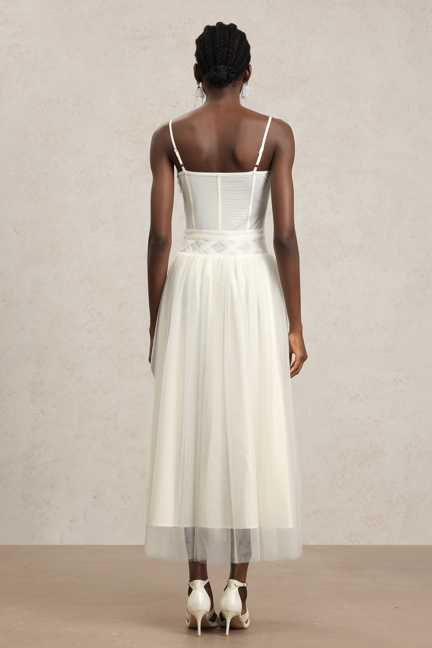 Omega Halter Folds Maxi Dress