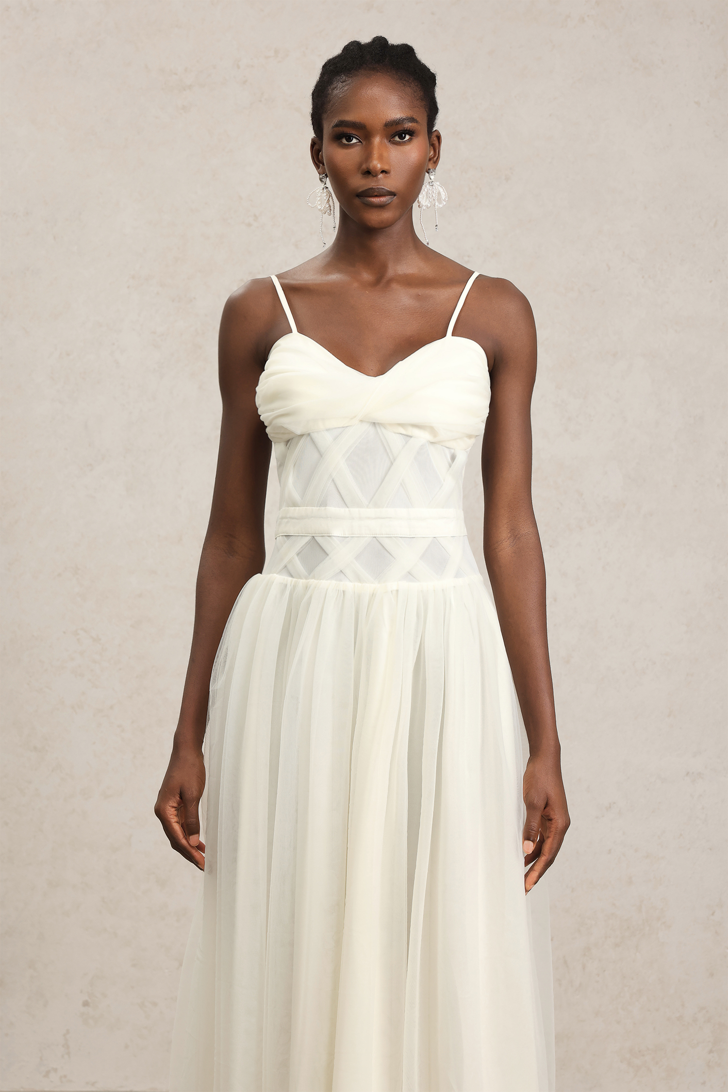 Omega Halter Folds Maxi Dress