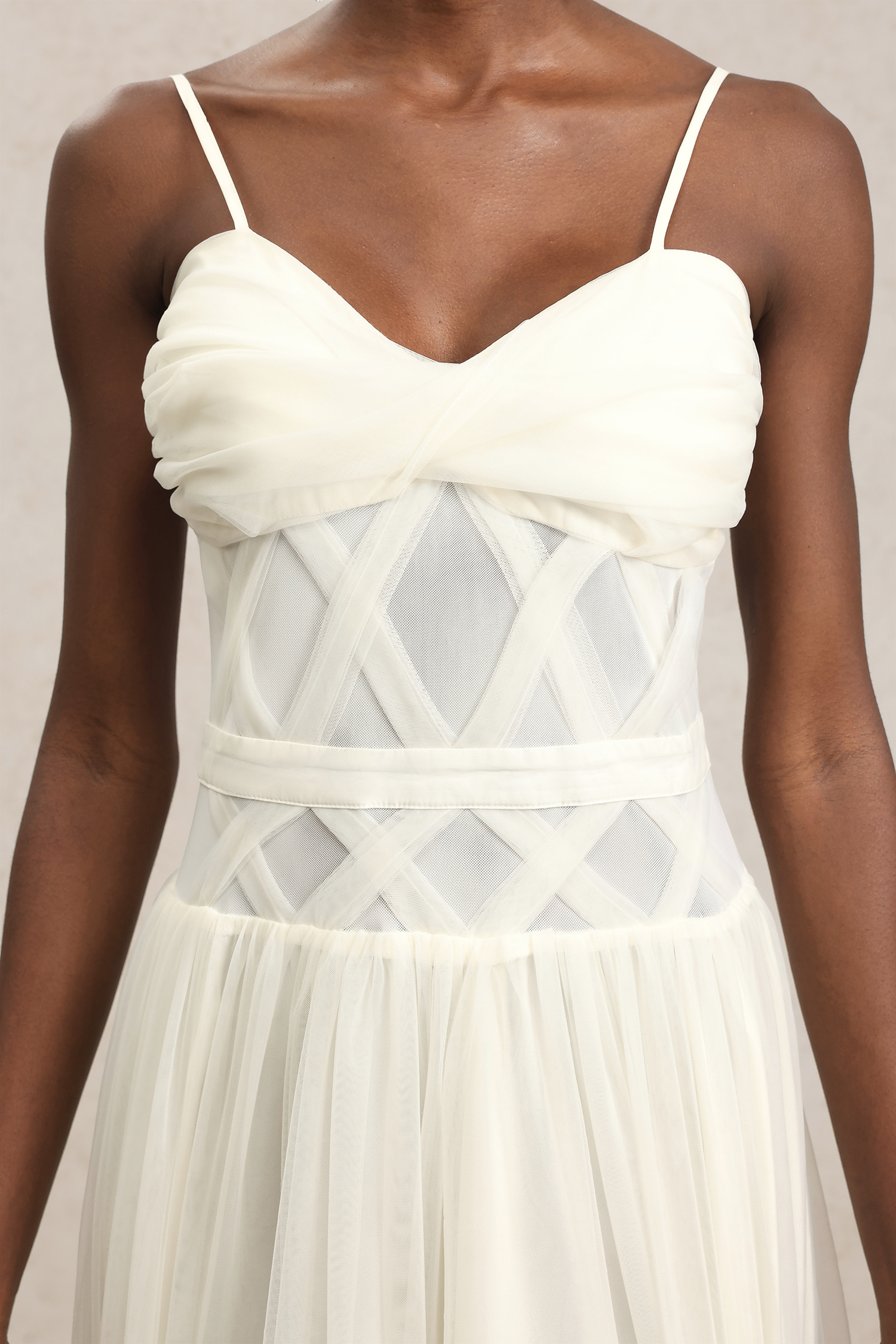 Omega Halter Folds Maxi Dress