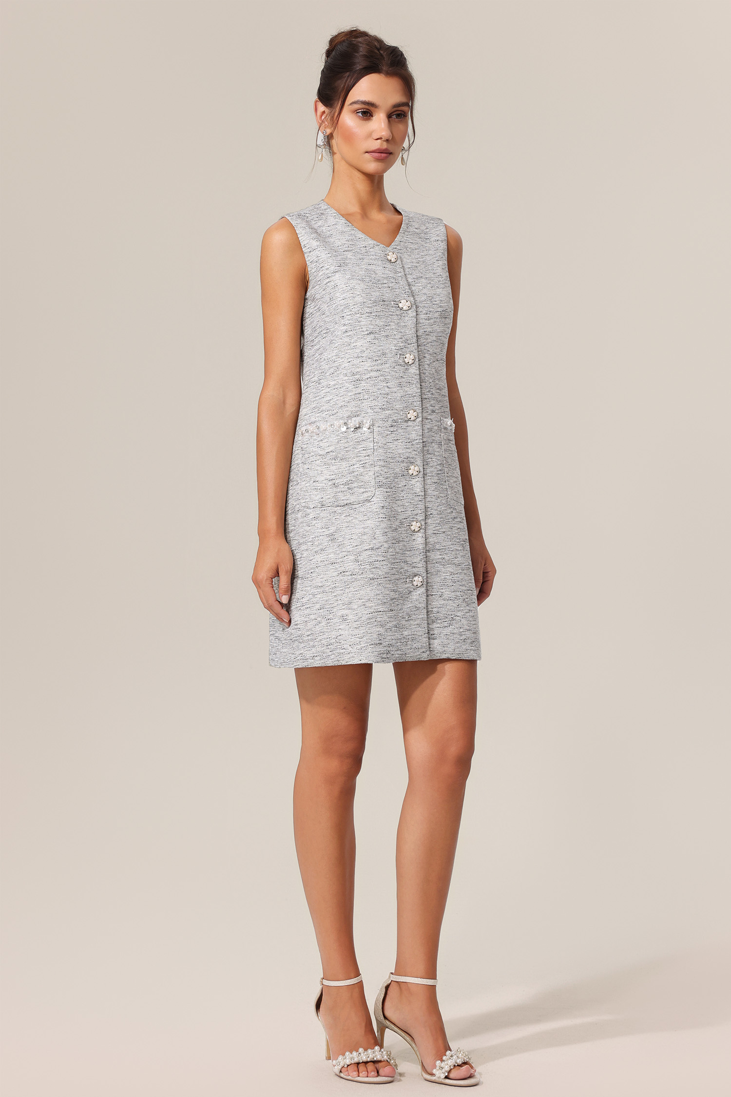 Giacinta V-Neck Sleeveless Mini Dress