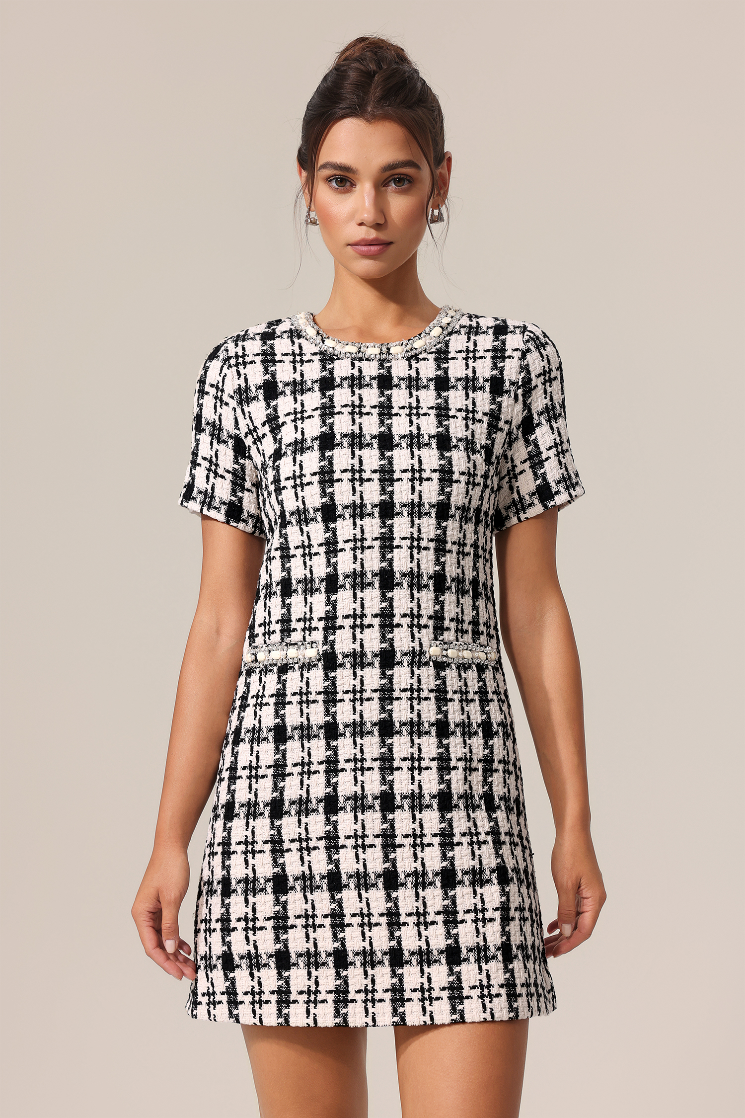 Yvan Round Neck Sleeveless Mini Dress