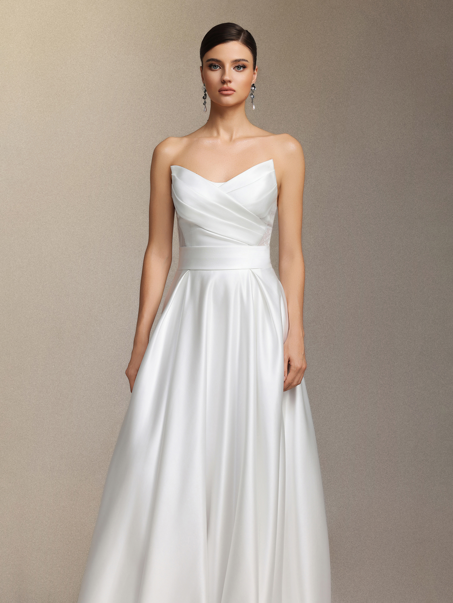 Faran Strapless maxi wedding dress