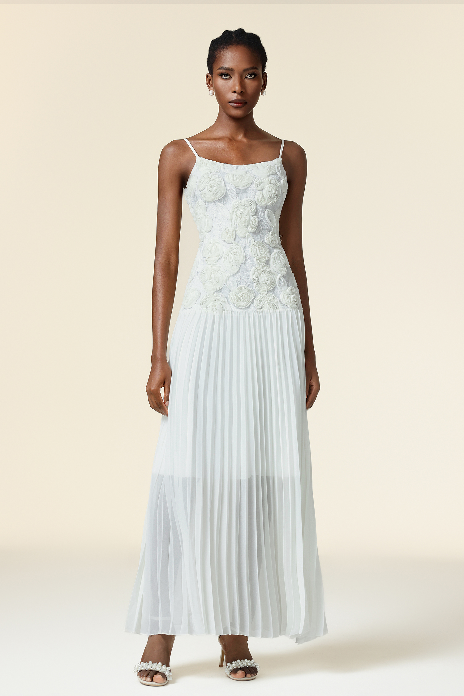 Winify Sleeveless Flowers Maxi Dress