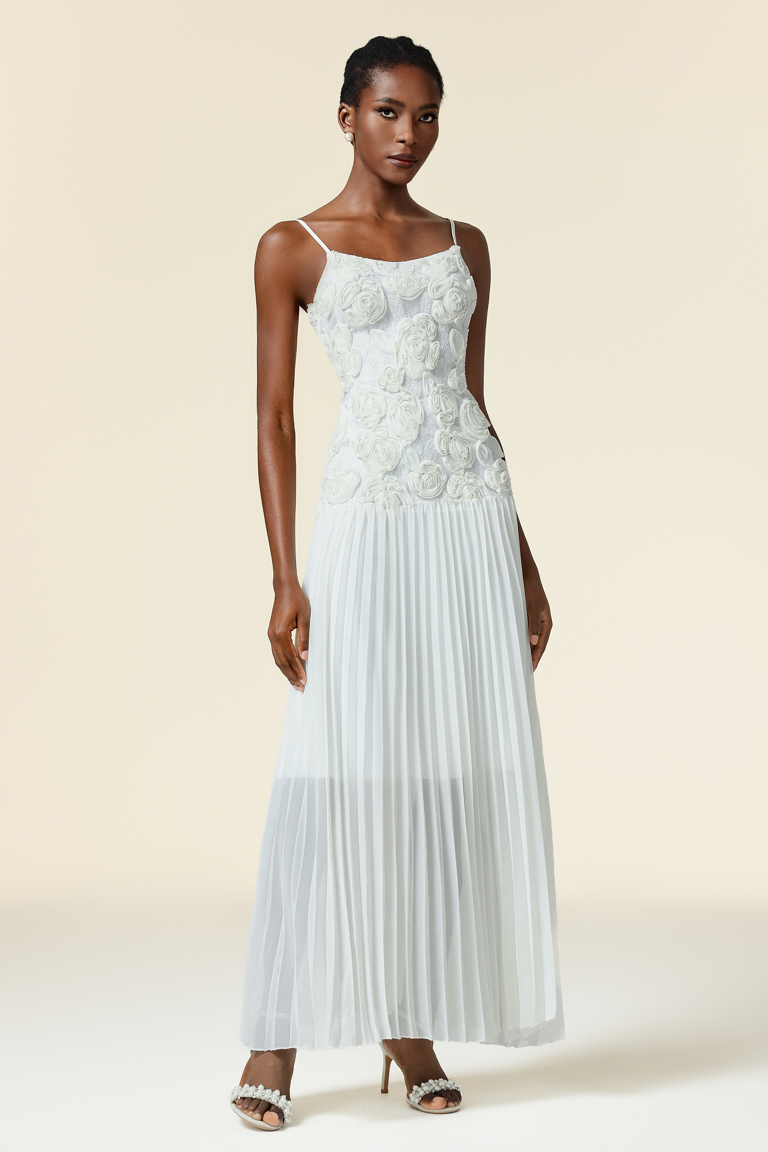 Winify Sleeveless Flowers Maxi Dress