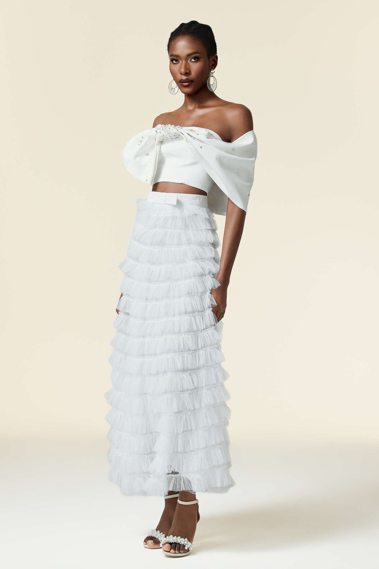 Margue Diamond Top And Skirt Two-Piece Set