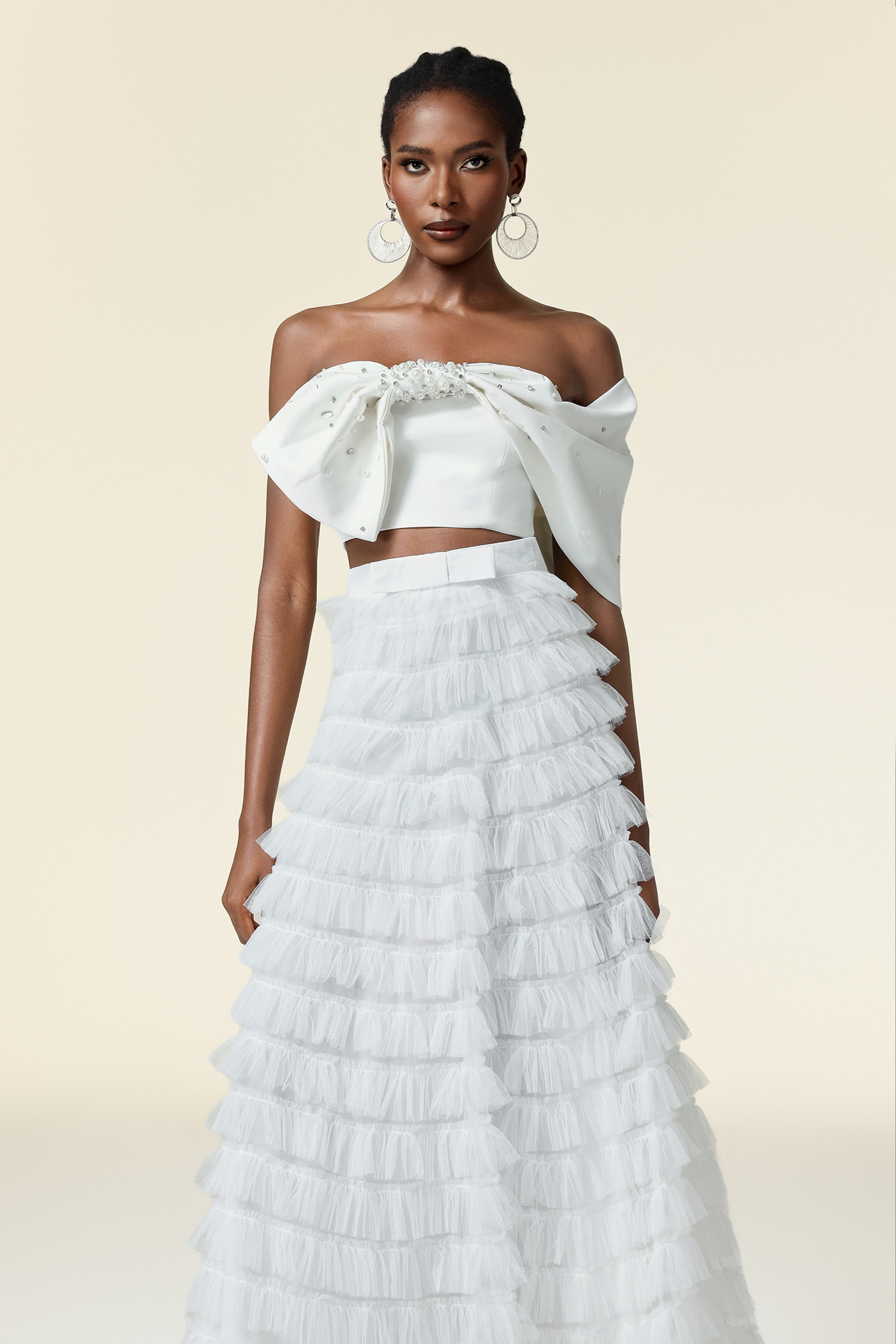 Margue Diamond Top And Skirt Two-Piece Set