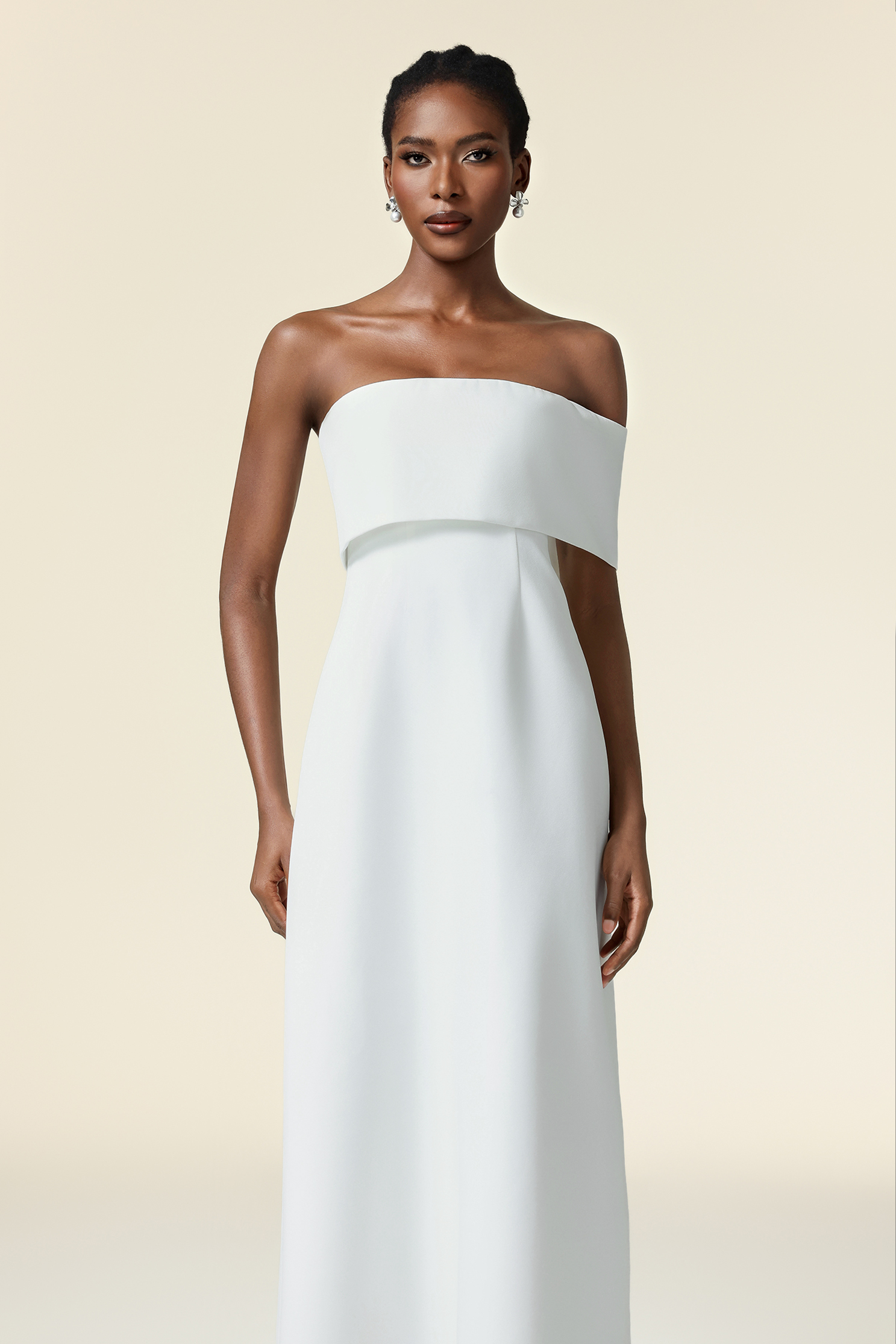 Eurin Off-The-Shoulder Sleeveless Asymmetric Maxi Dress
