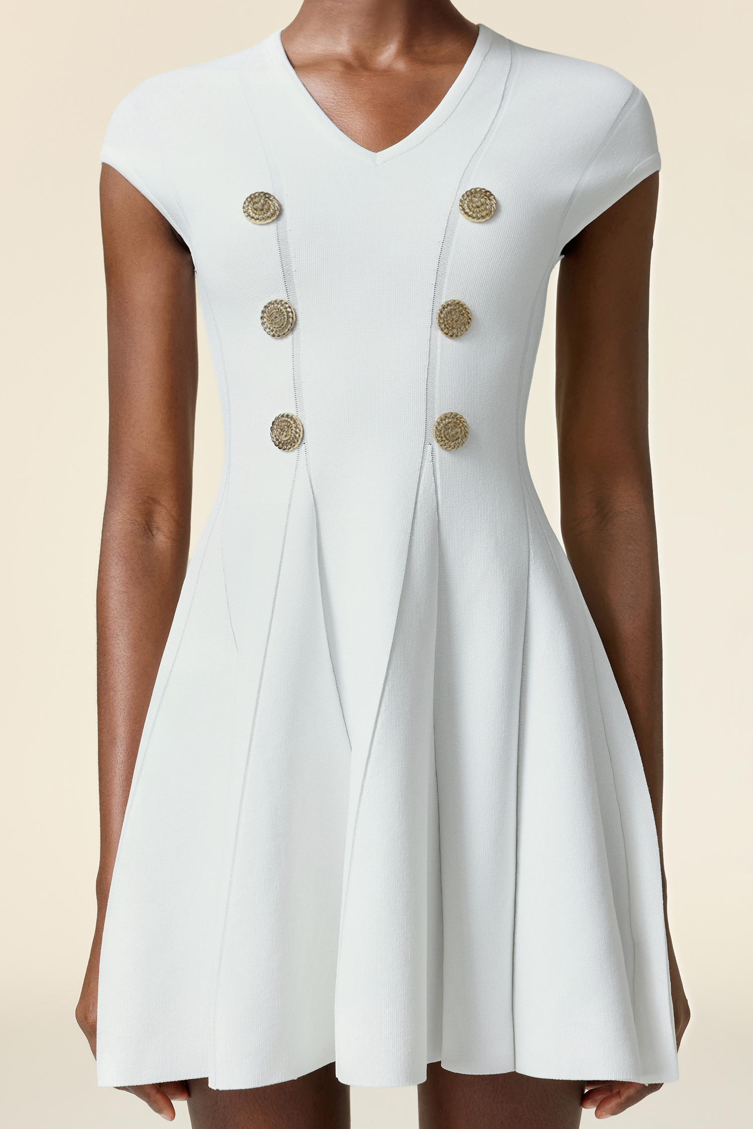 Zuelia Short Sleeves V Neck Mini Dress