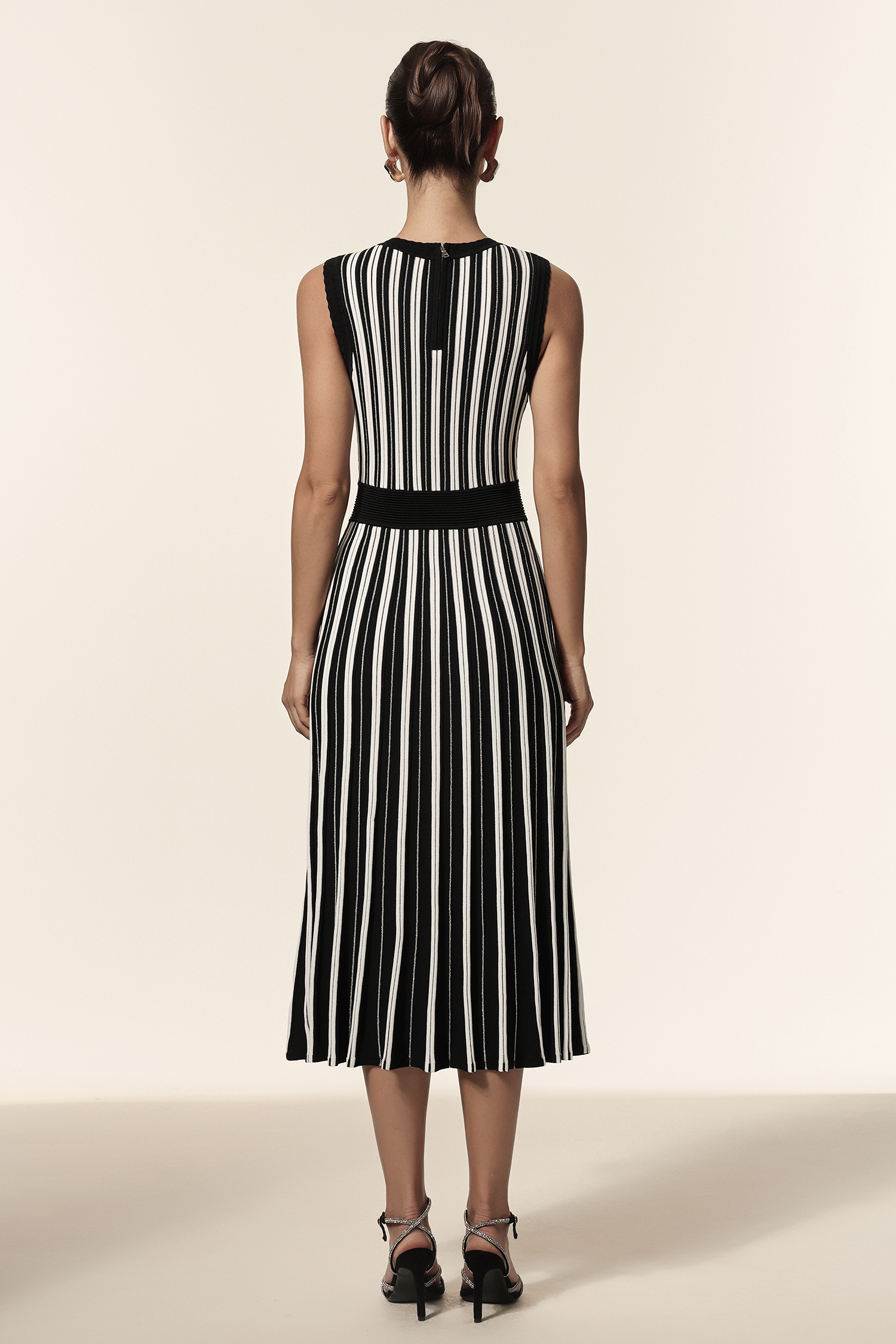 Encho Round Neck Sleeveless Midi Dress