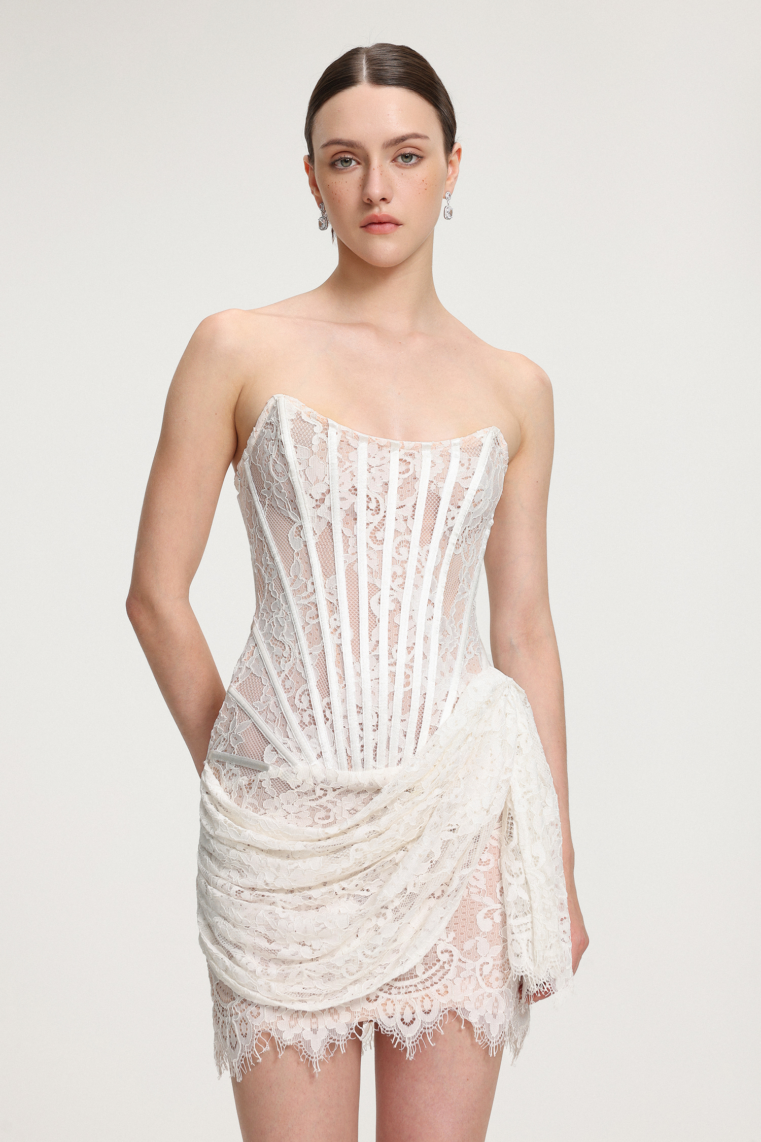 Lace Corset Mini Dress