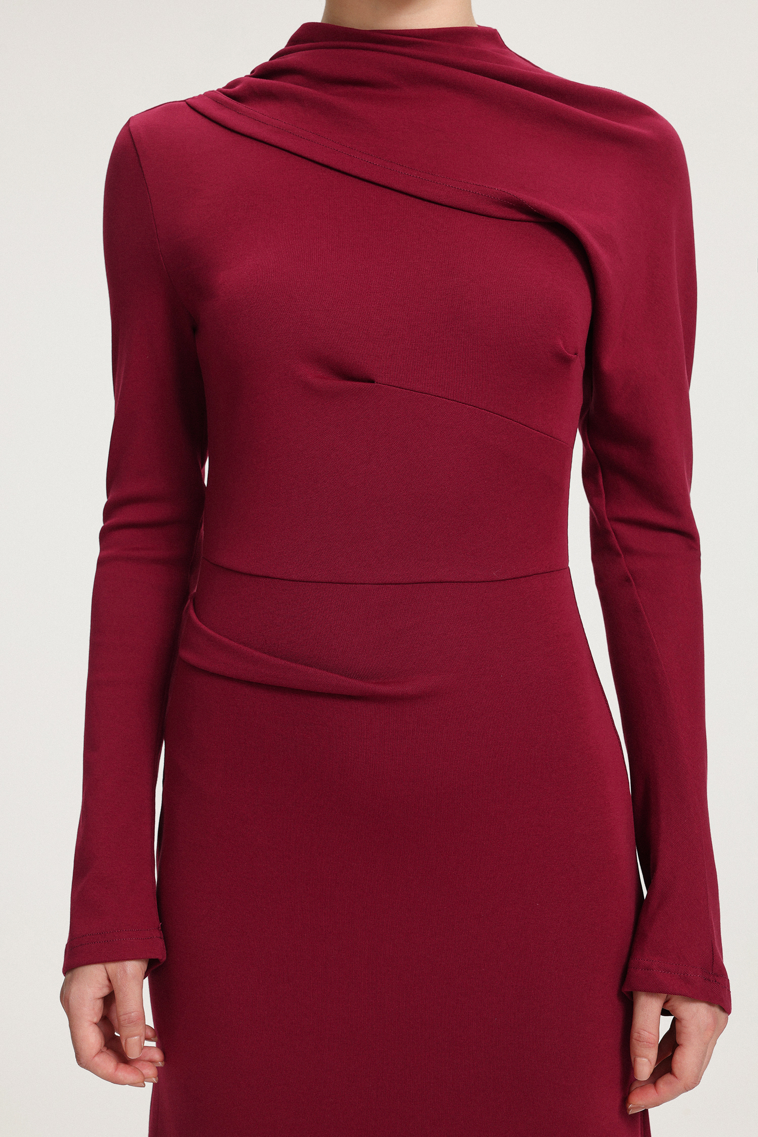 Draped Jersey Maxi Dress