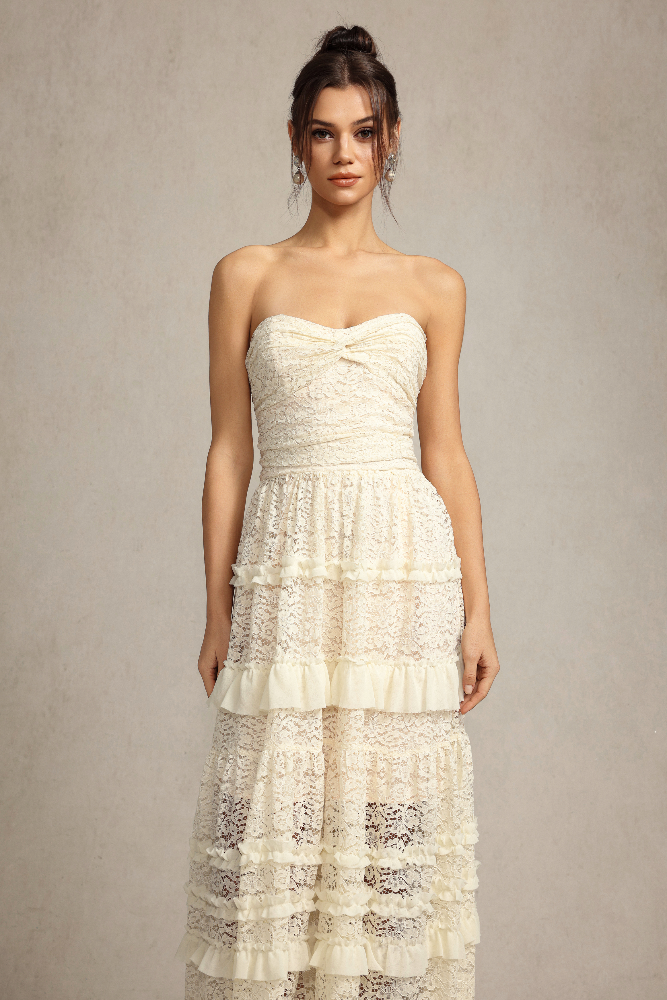 Edwina SleevelessFolds Maxi Dress