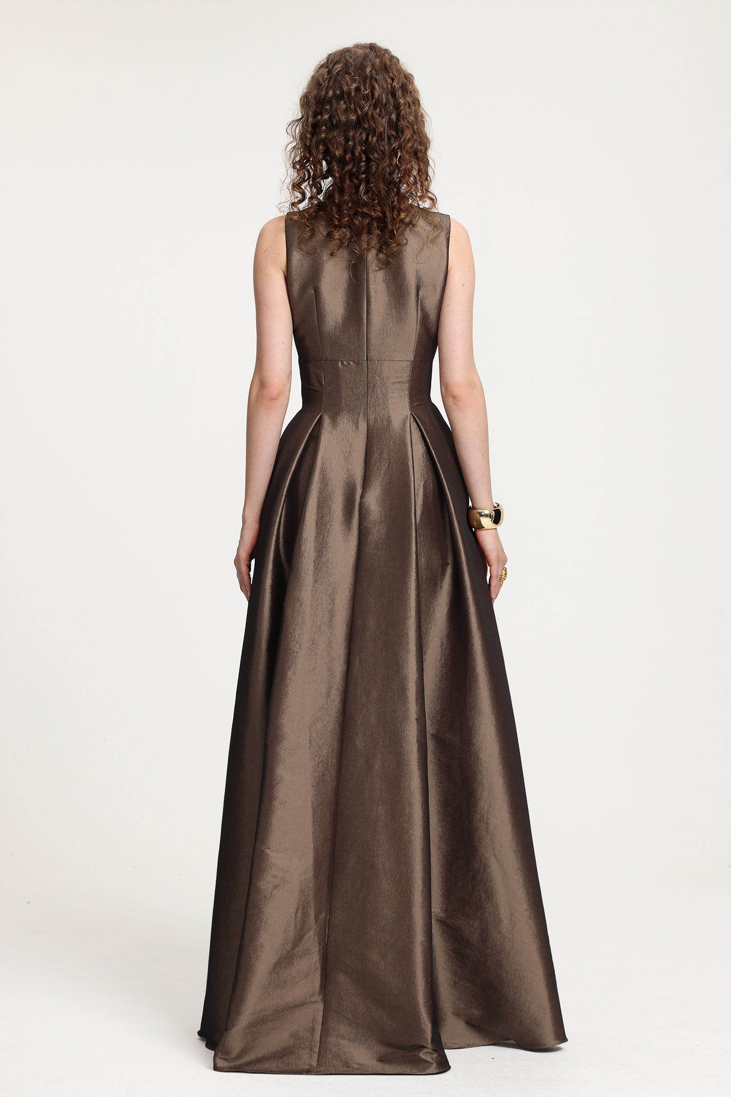 V-Neck Ball Gown Maxi Dress