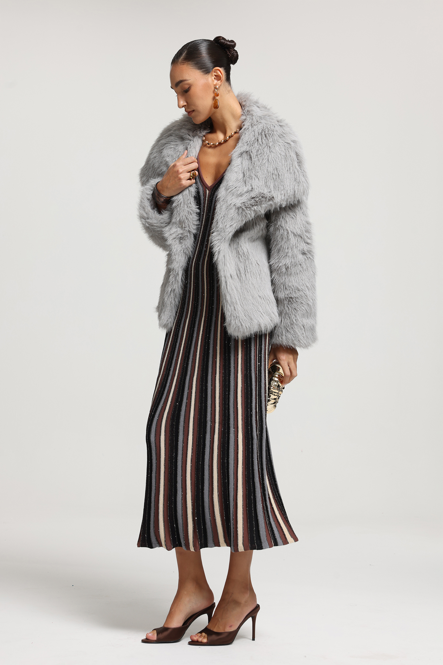 Oversized Shawl Collar Coat