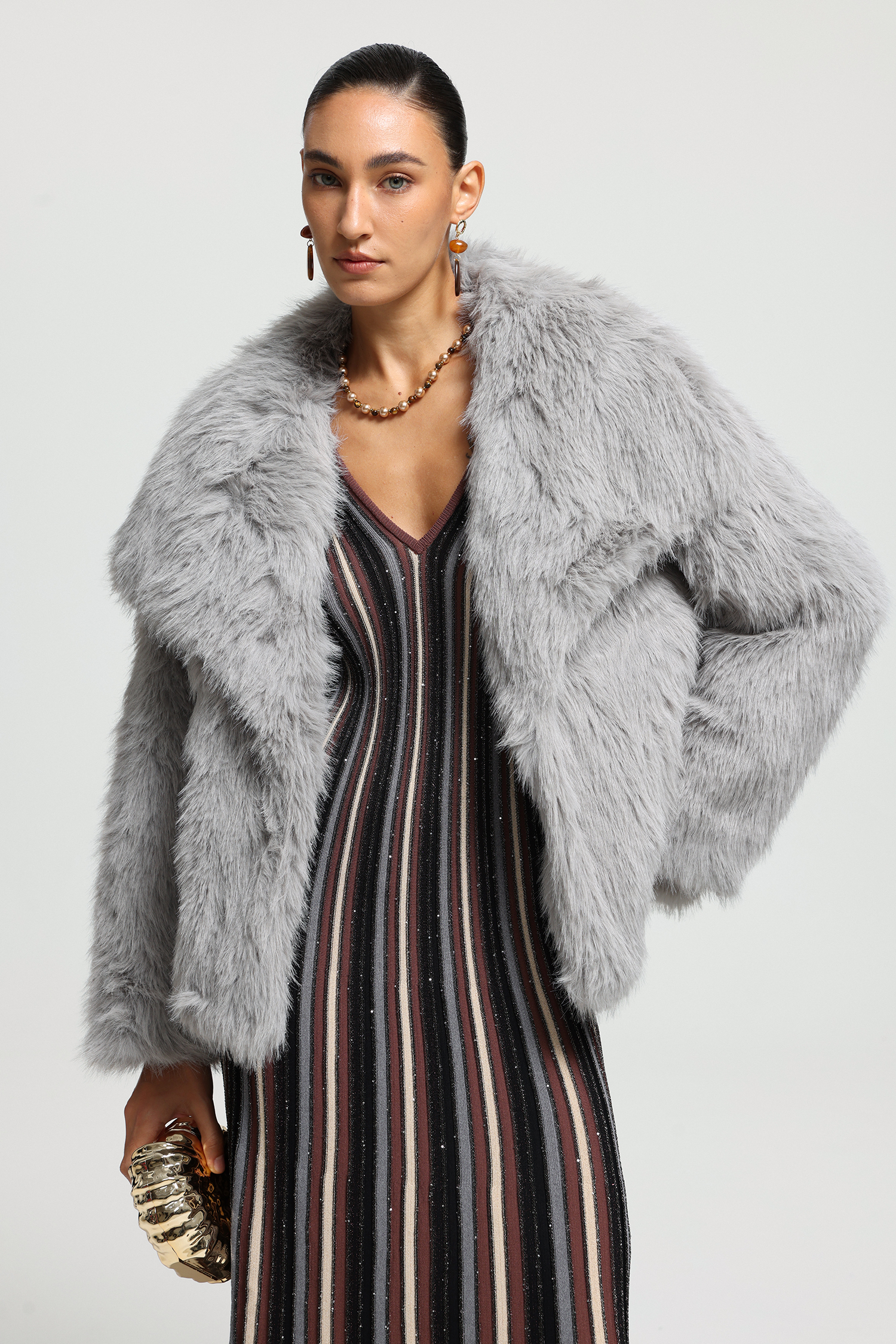 Oversized Shawl Collar Coat
