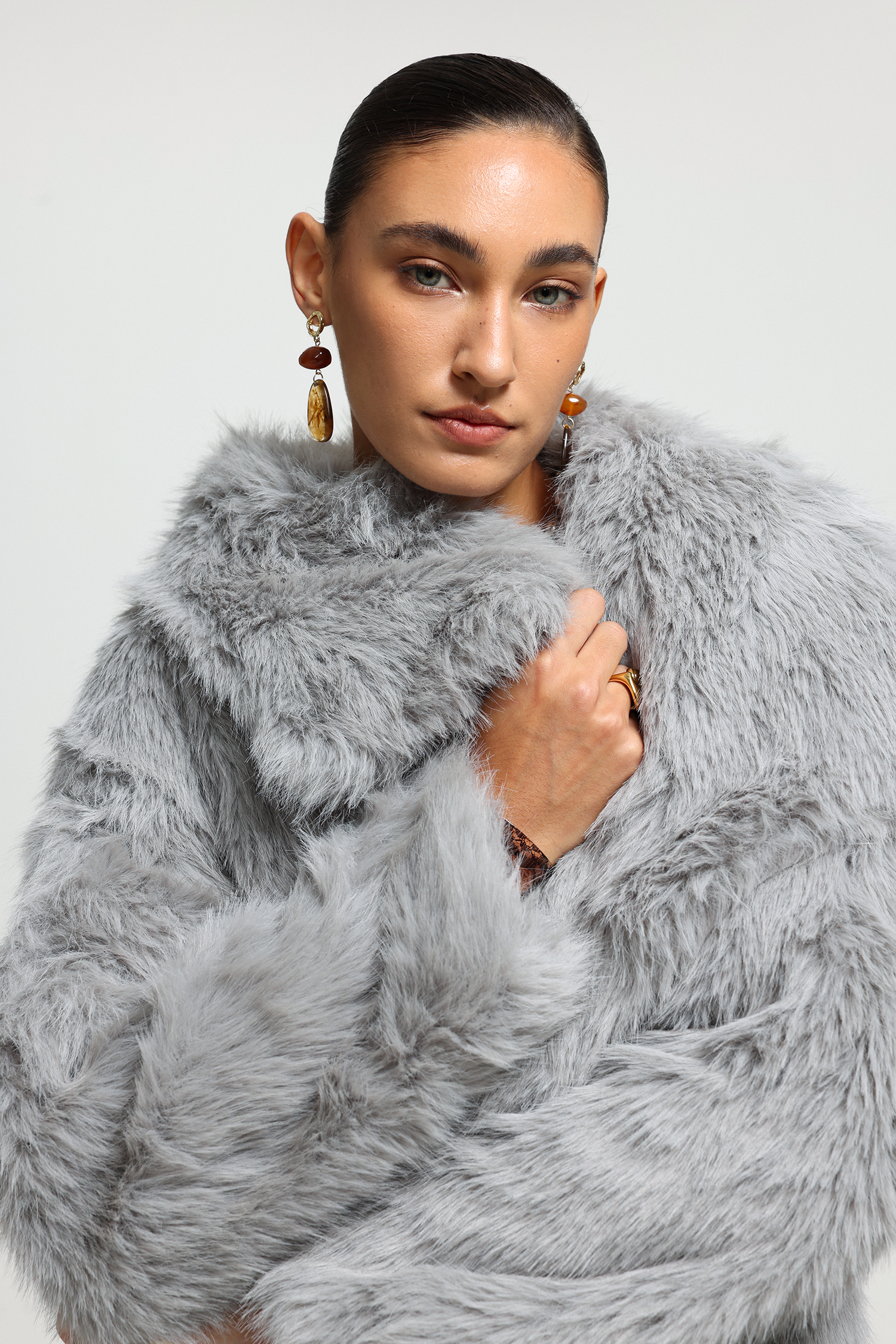 Oversized Shawl Collar Coat